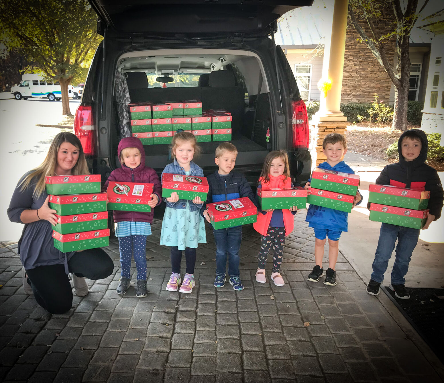 Canton preschoolers assemble gift boxes for Operation Christmas Child